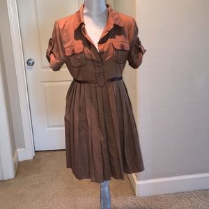 Very cute pleasures brown dress great for fall